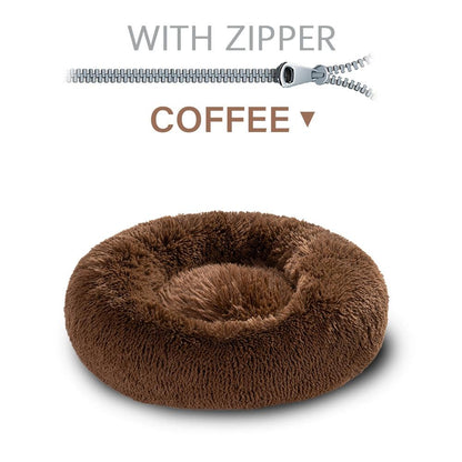 The Snugglepaws Plush Donut Pet Bed: Luxuriously Cozy Haven For Dogs And Cats - FurrrBabies & More! - Dog Beds