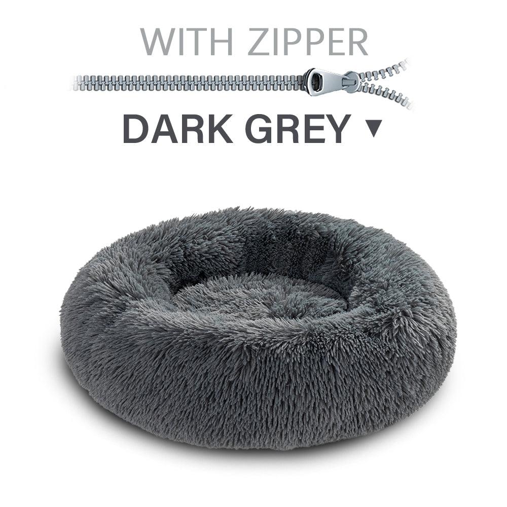 The Snugglepaws Plush Donut Pet Bed: Luxuriously Cozy Haven For Dogs And Cats - FurrrBabies & More! - Dog Beds