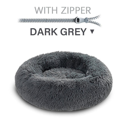 The Snugglepaws Plush Donut Pet Bed: Luxuriously Cozy Haven For Dogs And Cats - FurrrBabies & More! - Dog Beds