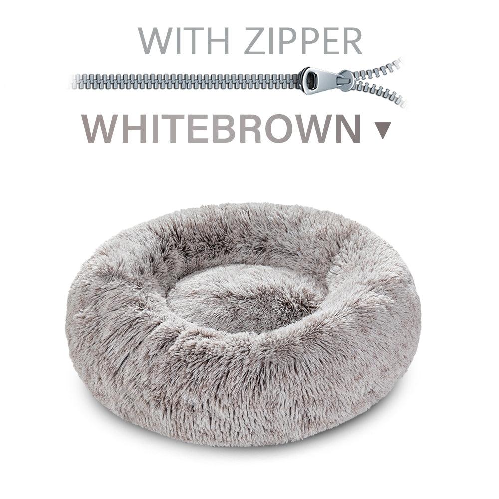 The Snugglepaws Plush Donut Pet Bed: Luxuriously Cozy Haven For Dogs And Cats - FurrrBabies & More! - Dog Beds