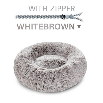 The Snugglepaws Plush Donut Pet Bed: Luxuriously Cozy Haven For Dogs And Cats - FurrrBabies & More! - Dog Beds