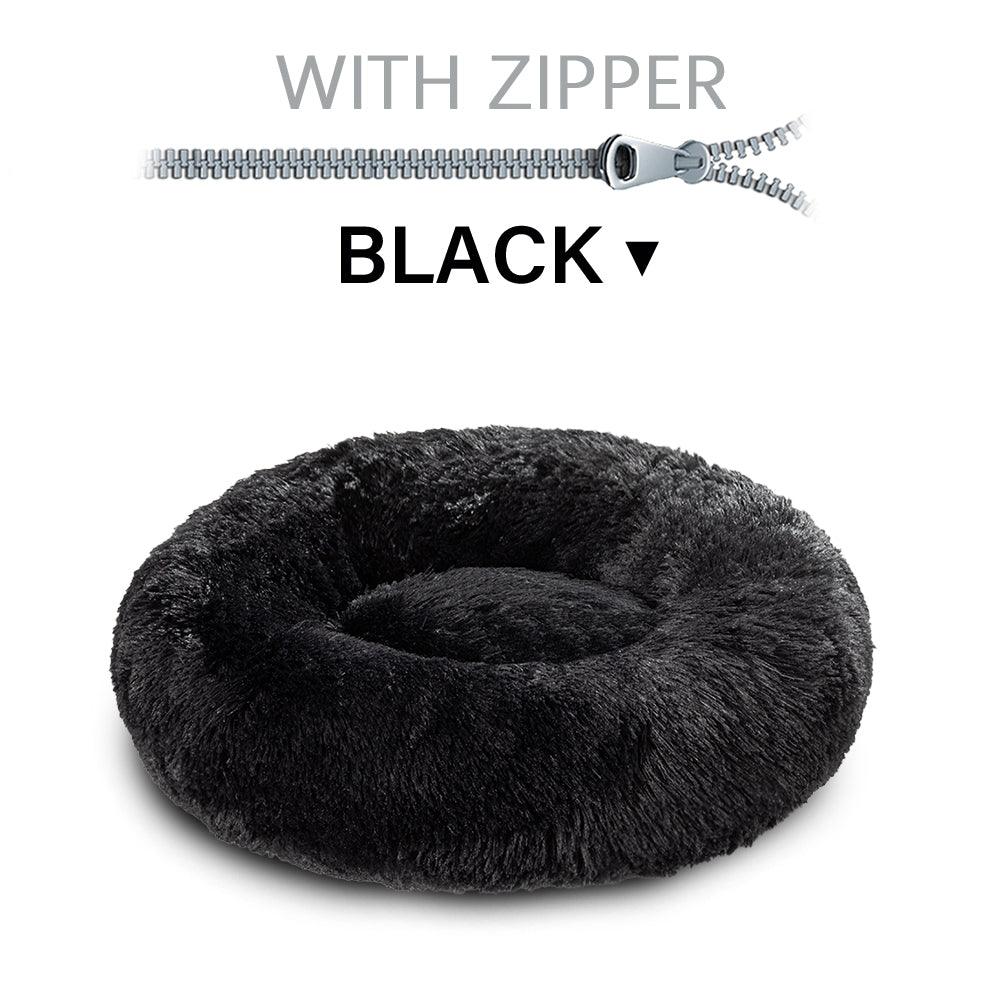 The Snugglepaws Plush Donut Pet Bed: Luxuriously Cozy Haven For Dogs And Cats - FurrrBabies & More! - Dog Beds