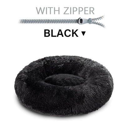 The Snugglepaws Plush Donut Pet Bed: Luxuriously Cozy Haven For Dogs And Cats - FurrrBabies & More! - Dog Beds