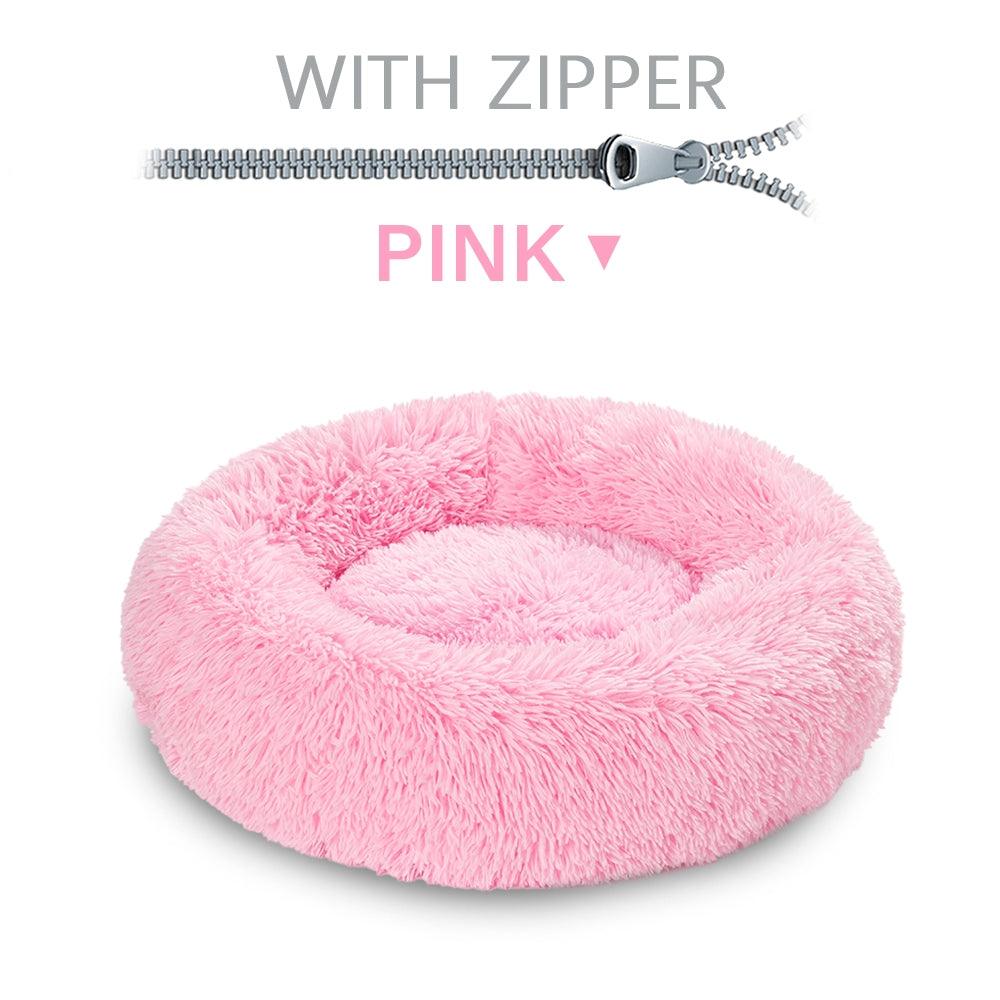 The Snugglepaws Plush Donut Pet Bed: Luxuriously Cozy Haven For Dogs And Cats - FurrrBabies & More! - Dog Beds