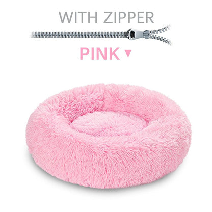 The Snugglepaws Plush Donut Pet Bed: Luxuriously Cozy Haven For Dogs And Cats - FurrrBabies & More! - Dog Beds