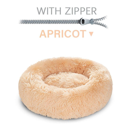 The Snugglepaws Plush Donut Pet Bed: Luxuriously Cozy Haven For Dogs And Cats - FurrrBabies & More! - Dog Beds