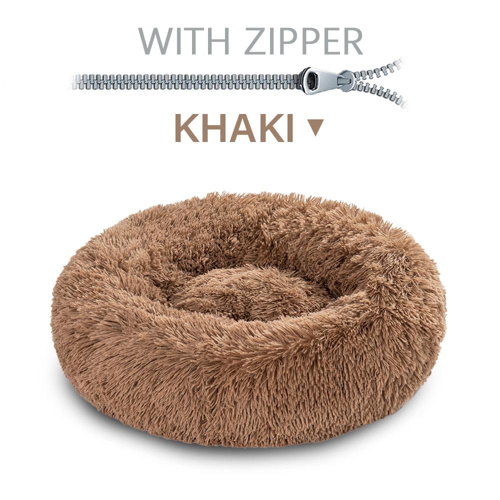The Snugglepaws Plush Donut Pet Bed: Luxuriously Cozy Haven For Dogs And Cats - FurrrBabies & More! - Dog Beds