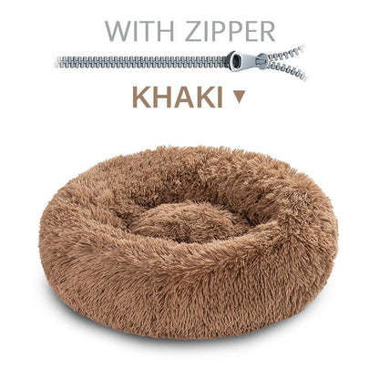 The Snugglepaws Plush Donut Pet Bed: Luxuriously Cozy Haven For Dogs And Cats - FurrrBabies & More! - Dog Beds