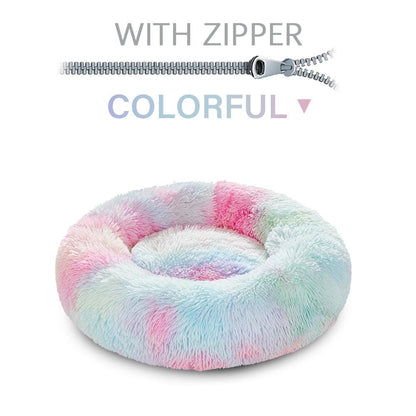 The Snugglepaws Plush Donut Pet Bed: Luxuriously Cozy Haven For Dogs And Cats - FurrrBabies & More! - Dog Beds