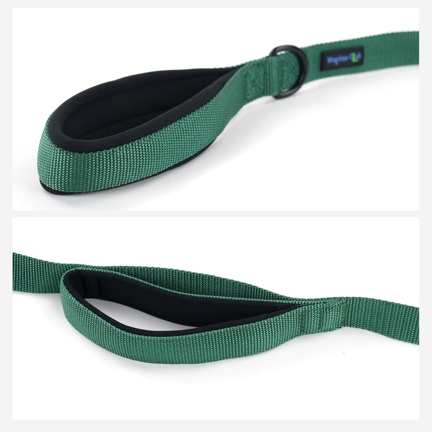 Wagtime Club Double Handle Dog Leash, 6Ft Long Heavy Duty Dog Leash with Paded Traffic Handles for Extral Control and Training, Dual Handles Leads, Large Medium Small Dogs (Hunter Green) - FurrrBabies & More! - 313109442412