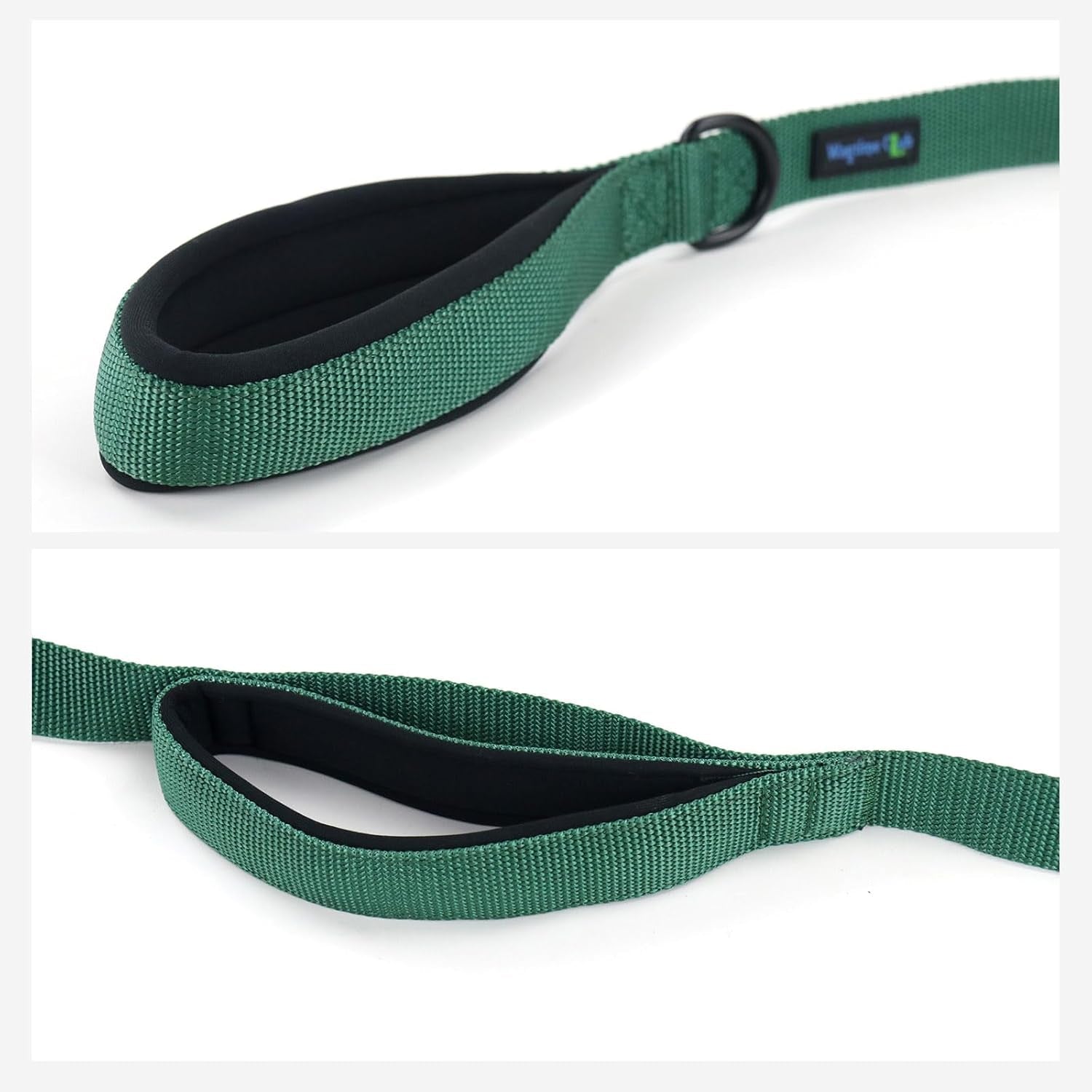 Wagtime Club Double Handle Dog Leash, 6Ft Long Heavy Duty Dog Leash with Paded Traffic Handles for Extral Control and Training, Dual Handles Leads, Large Medium Small Dogs (Hunter Green) - FurrrBabies & More! - 313109442412