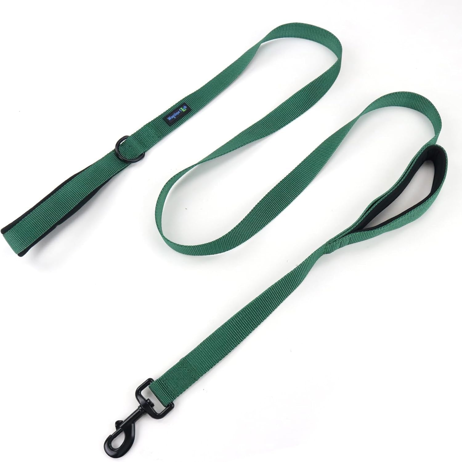 Wagtime Club Double Handle Dog Leash, 6Ft Long Heavy Duty Dog Leash with Paded Traffic Handles for Extral Control and Training, Dual Handles Leads, Large Medium Small Dogs (Hunter Green) - FurrrBabies & More! - 313109442412