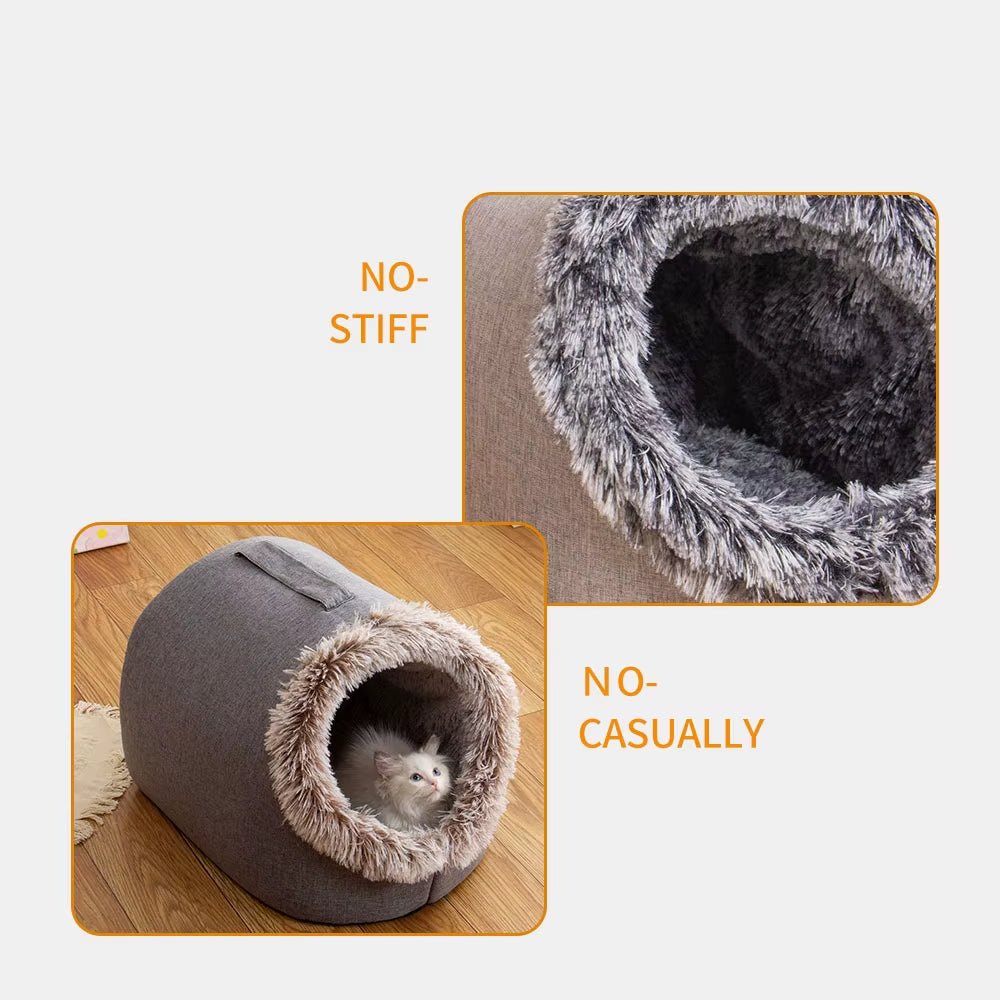 WarmNest Cozy Cave – Self - Warming Tent Bed for Cats & Small Dogs - FurrrBabies & More! - 7445000814807