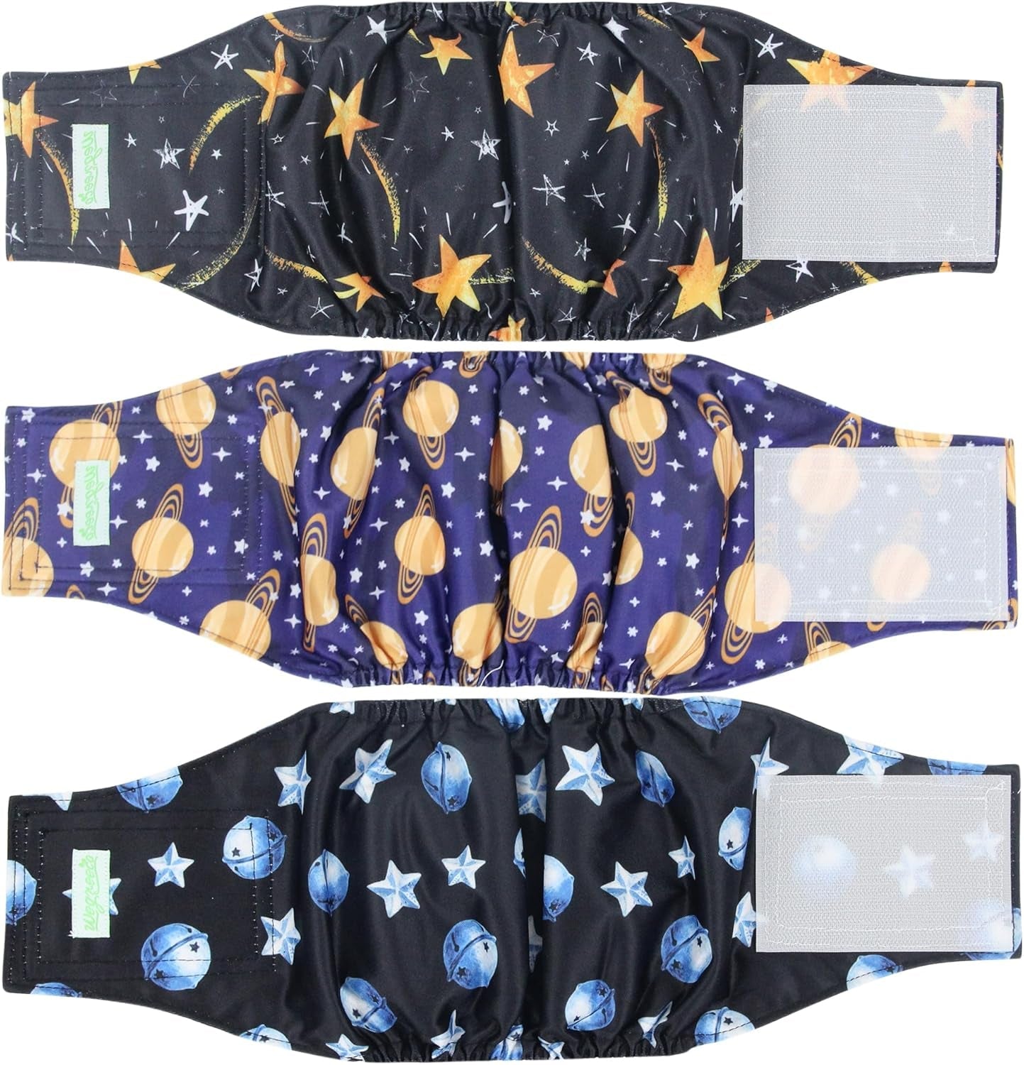 Washable Male Dog Diapers (Pack of 3) - Washable Male Dog Belly Wrap (Vast Sky, XS) - FurrrBabies & More! - 7445009837876
