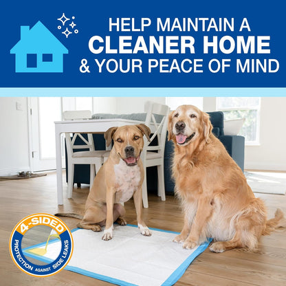 Wee - Wee Superior Performance Pee Pads for Dogs with Runoff Barrier Edge Guard Protection, Puppy & Dog Potty Training Pads, Housebreaking Supplies, 27.5" X 44" (18 Count) - FurrrBabies & More! - 7445001439474