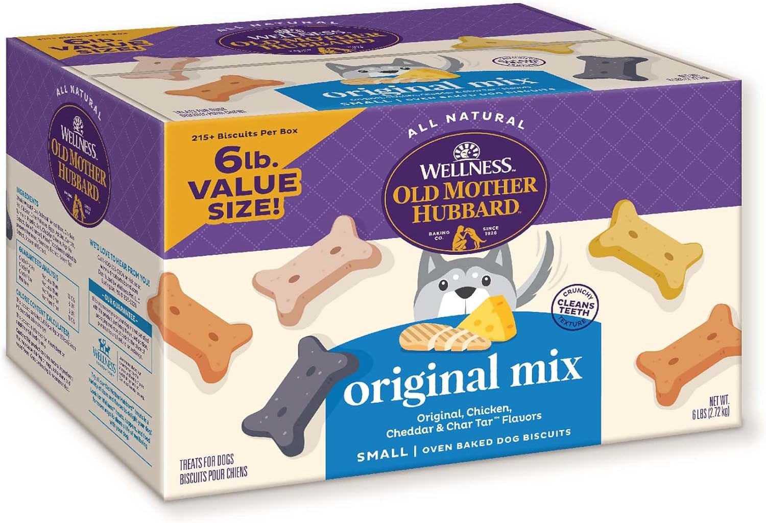 Wellness Classic Original Mix Dog Biscuits, Natural Training Treats, 4 Flavors, Small Size, 6 Lb Bag - FurrrBabies & More! - 7445006260226