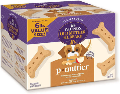 Wellness Classic P - Nuttier Dog Biscuits, Natural Training Treats, Peanut Butter Flavor, Large Size, 6 Lb Box - FurrrBabies & More! - 7445055338341