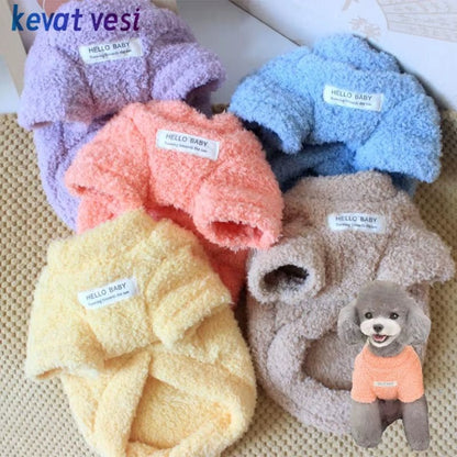 Winter Dog Sweater Warm Plush Dog Clothes for Small Medium Dogs Cats Soft Puppy Coat Jacket Chihuahua Teddy Costums Dog Supplies - FurrrBabies & More! - 705353822742