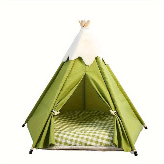 Wooden Cat Villa Tent with Bed - FurrrBabies & More! - 9362547071778Pet Supplies