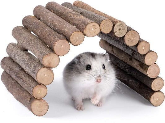 Wooden Ladder Bridge, Hamster Mouse Rat Rodents Toy, Small Animal Chew Toy - FurrrBabies & More! - 744111005232