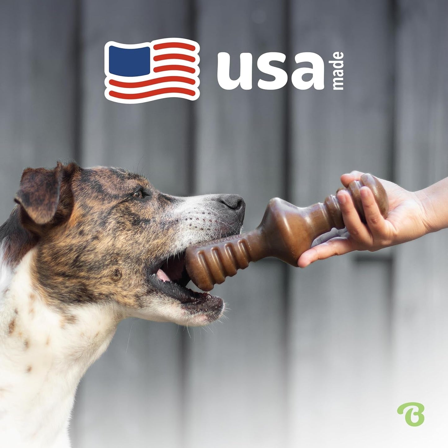 Zaggler Rolling Dog Chew Toy for Aggressive Chewers, Real Peanut, Made in USA, Small - FurrrBabies & More! - 705353422072