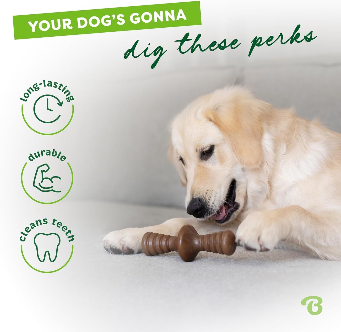 Zaggler Rolling Dog Chew Toy for Aggressive Chewers, Real Peanut, Made in USA, Small - FurrrBabies & More! - 705353422072